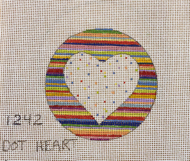 PM1242 Dot Heart 3 1/2" rd 18 Mesh Penny MacLeod The Collection Designs
