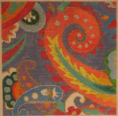 D-233 Florescent Paisley Mesh Needlepoint Of Back Bay (The Collection Designs)