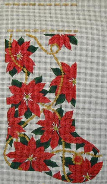 181 Poinsettia Stocking 11 1⁄2 x 21 13  Mesh Danji Designs