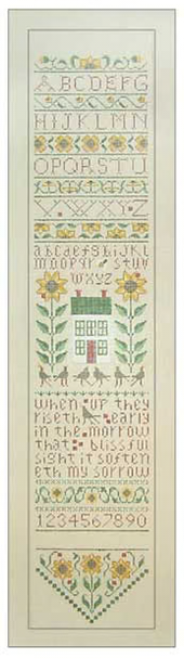 02 The Drawn Thread  Sunflower Bellpull 5 x 24 18 Mesh Egg Shell