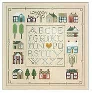 05 The Drawn Thread Twelve Houses Sampler  8 x 8 inches 18 Mesh Egg Shell