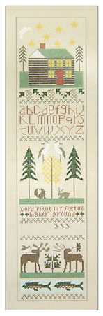 10 The Drawn Thread North Country Sampler 5 x 20 18 Mesh Egg Shell