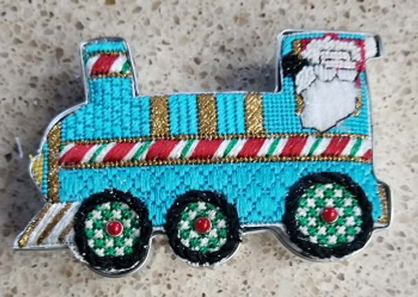 CANX6	Train Engine	18 Mesh CANVAS COOKIE Cheryl Schaeffer And Annie Lee Designs