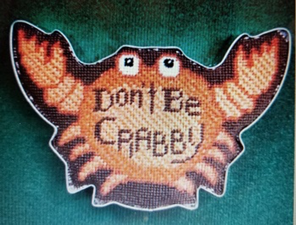 CANB6	Don't Be Crabby	18 Mesh CANVAS COOKIE Cheryl Schaeffer And Annie Lee Designs