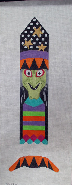 3023 C - Picket Fence Witch - center	15"h 18 Mesh Tapestry Fair