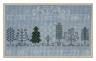 15 The Drawn Thread 18 Mesh Egg Shell Winter Arbor 10  x 6