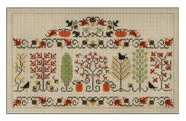 16 The Drawn Thread 18 Mesh Egg Shell Autumn Arbor 10  x 6
