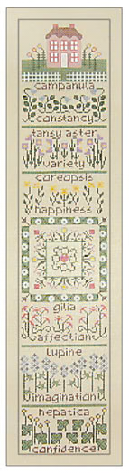 52 The Drawn Thread 4 x 19 inches 18 Mesh Egg Shell The Wildflower Garden 4 x 19