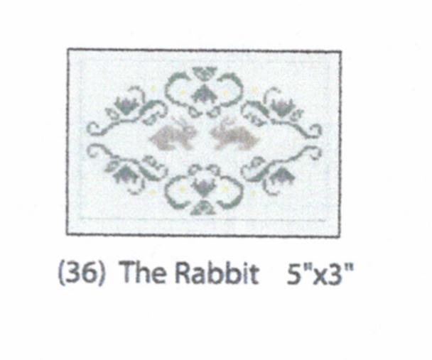 36 The Drawn Thread 18 Mesh Egg Shell The Rabbit 5 x 3