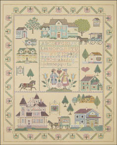 041 Victorian Sampler 17 x 14 inches 18 Mesh Holly Hill