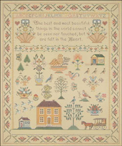 045 Little Carriage Sampler 15 x 18 inches 18m Mesh Holly Hill