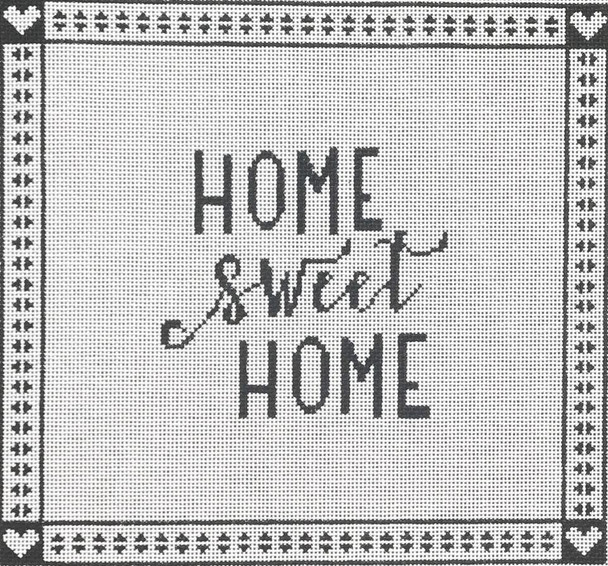 Hello Tess Designs HT29 Home Sweet Home 11”W x 10”H on 13 mesh 