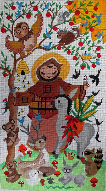 ASM-3	St. Francis	10x18 18 Mesh Tapestry Fair  ANN  SPIESS  MILLS