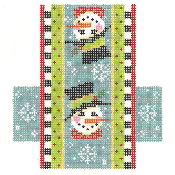 KCCX28-18 Snowman's Icicle Serendipity Candy 3.75"w x 4"h - 18 Mesh Kelly Clark Needlepoint