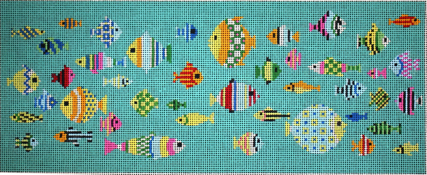 ASIT026	Lots of Fishies	15 X 6	13 Mesh A Stitch In Time