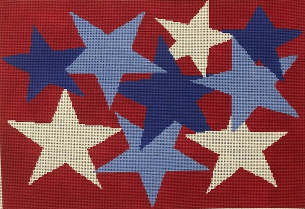 ASIT362	Stars Red Background	15X10.5	13 Mesh A Stitch In Time