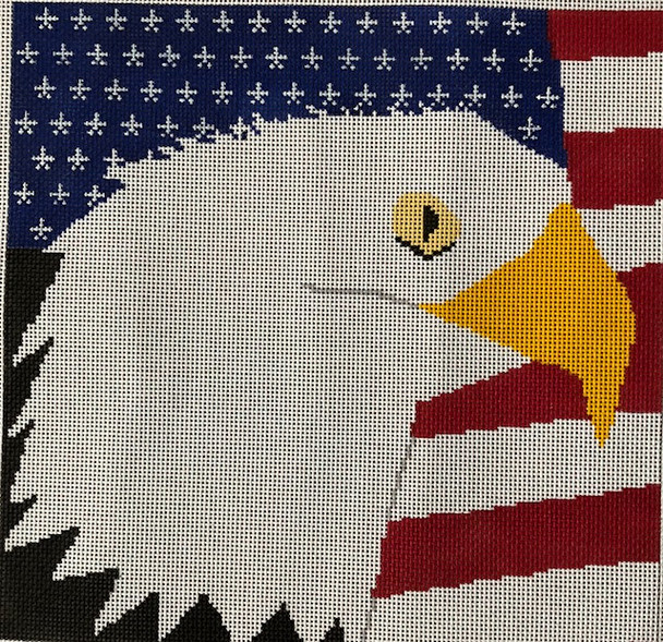ASIT214	Eagle & Flag	11X11	 13 Mesh A Stitch In Time