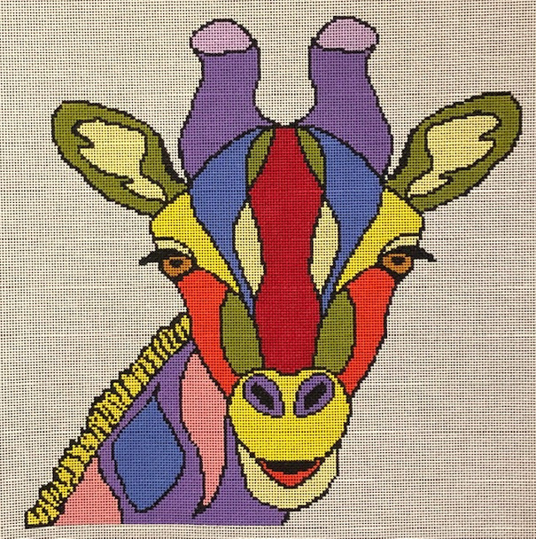 ASIT278	Colorful Giraffe	 13.75X13.8	 13 Mesh A Stitch In Time