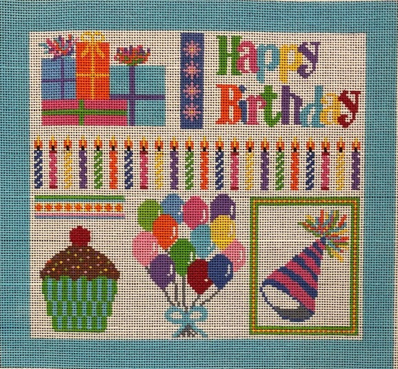 ASIT290	Happy Birthday 12X11	 13 Mesh A Stitch In Time