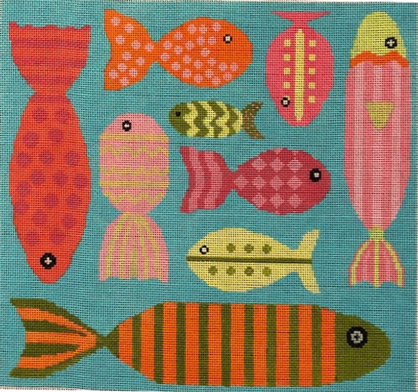 ASIT262	Fish Pillow	14X13	 13 Mesh A Stitch In Time