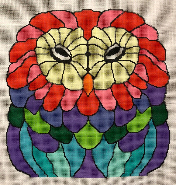 ASIT277	Colorful Owl	13.5X13.75	 13 Mesh A Stitch In Time