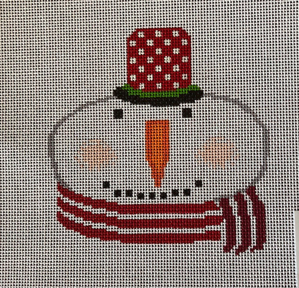 ASIT255	Snowman red white    5X5	18 Mesh A Stitch In Time
