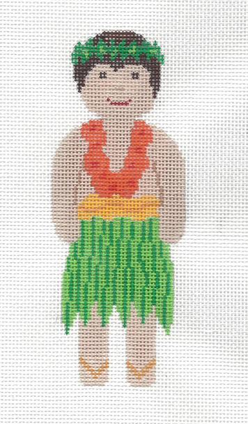 ASIT375b	Hawaiian Boy  3.5X6  18 Mesh A Stitch In Time