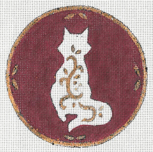 JG-149 Fox Ornament 18ct, 4.5” Diameter  Janice Gaynor