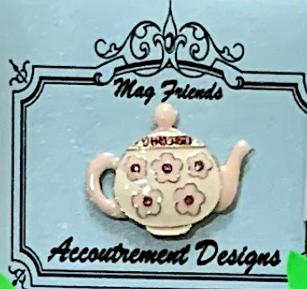 FOOD & BEVERAGE Teapot (pink) NEEDLEMINDER Magnet Accoutrement Designs