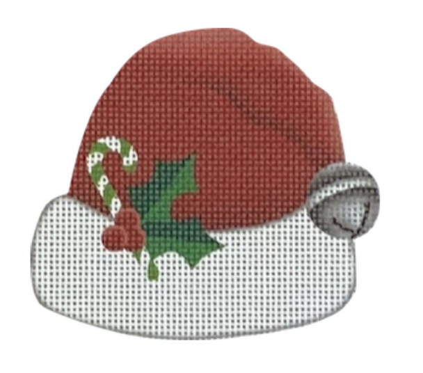 HA02 Santa hat w/Bell 3.25 x 3 18 Mesh Pepperberry Designs 