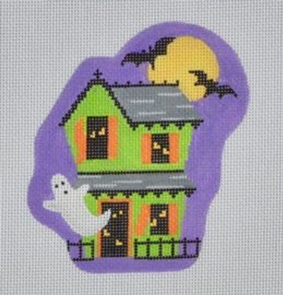 HWL05 Haunted House 4 x 4.75 18 Mesh With Stitch Guide Pepperberry Designs 