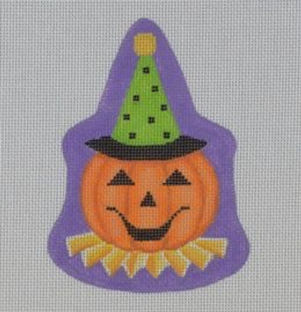 HWL10 Party Jack-O-Lantern 3.75 x 5 18 Mesh With Stitch Guide Pepperberry Designs 