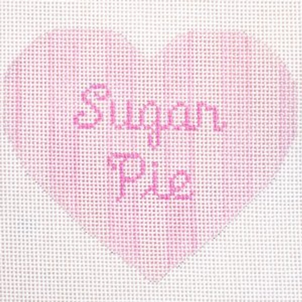 H-1 Sugar Pie Heart J. MALAHY DESIGNS 3.5”x 4” 18 Mesh