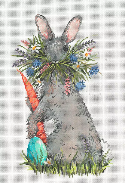 Spring Harvest Too Bunny Egg Carrot 7 x 12 14 Mesh Once In A Blue Moon By Sandra Gilmore 14-996