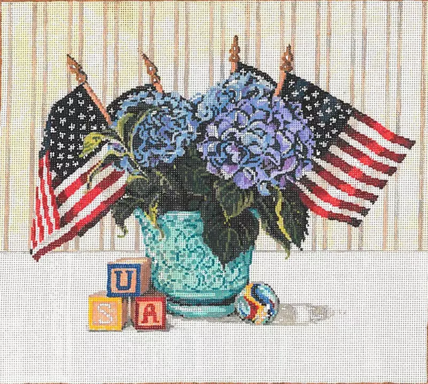 USA     11x10 18 Mesh Once In A Blue Moon By Sandra Gilmore 18-1261