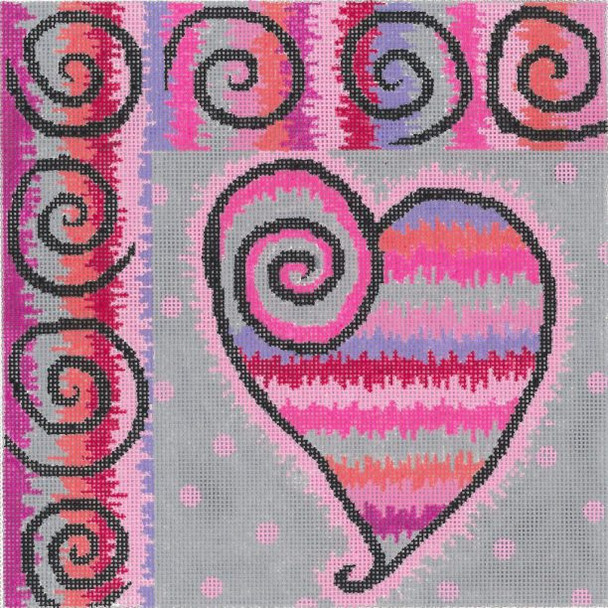 MS072 Beating Heart 18g, 8" x 8" Machelle Somerville With Stitch Guide