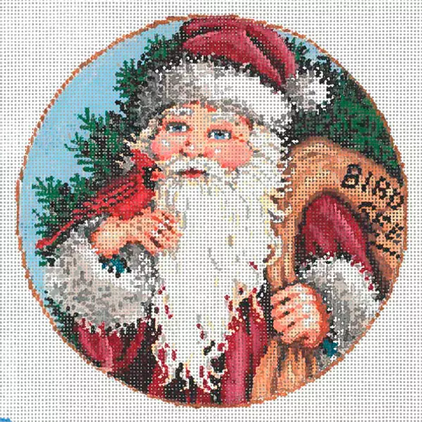 Red friend Santa 18ct   6″ Diameter Once In A Blue Moon By Sandra Gilmore 18-1263