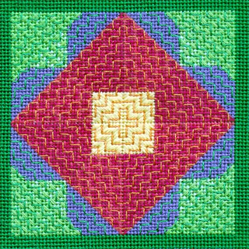 FSD-FQB4 Overalls - Flower Quilt Block #4 Finger Step Designs