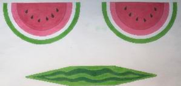 RD 173 Large Watermelon Wedge 13M 10"x5"x2.5" Rachel Donley Needlepoint Designs 