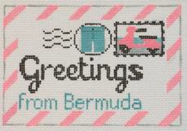 RD 229 Bermuda Mini Letter 18M  Rachel Donley Needlepoint Designs