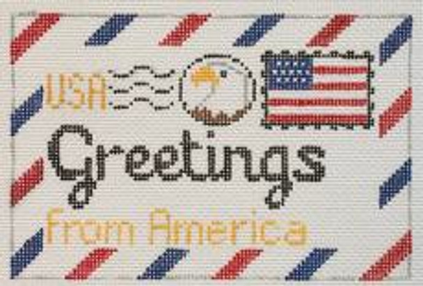 RD 231  America Mini Letter 18M Rachel Donley Needlepoint Designs