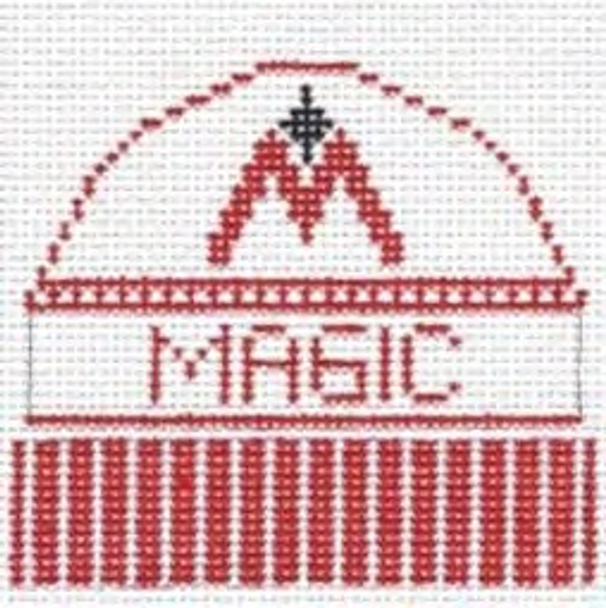 Magic Mountain, Vermont  ‐ Round 3.5 x 4 13 Mesh Doolittle Stitchery H108