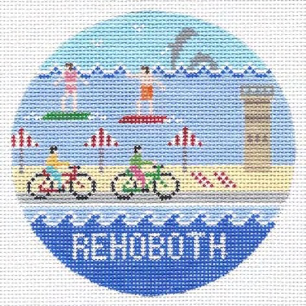 Rehoboth Beach, DE 4.25 x 4.25 18 Mesh Doolittle Stitchery  R343