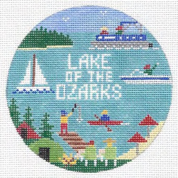 Lake of the Ozarks 4.25 x 4.25 18 Mesh Doolittle Stitchery R507