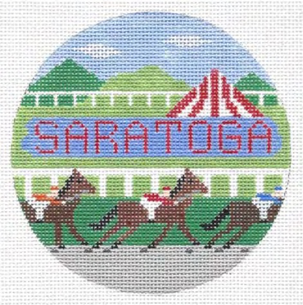 Saratoga, NY 4.25 x 4.25 18 Mesh Doolittle Stitchery R336