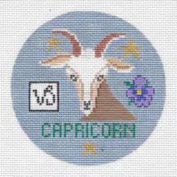 Zodiac Capricorn 3.75 x 3.75 18 Mesh Doolittle Stitchery RZ112