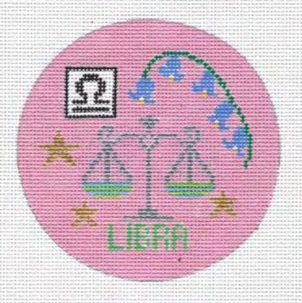 Zodiac Libra 3.75 x 3.75 18 Mesh Doolittle Stitchery RZ109