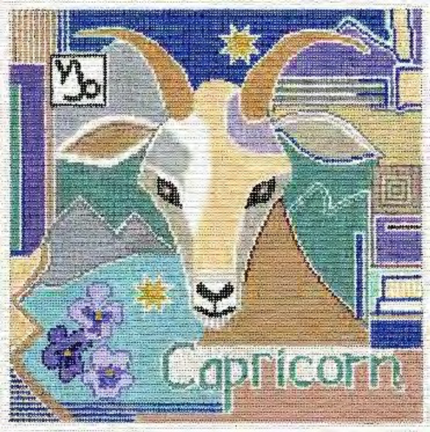 Zodiac Capricorn 11 x 11 13 Mesh Doolittle Stitchery Z112