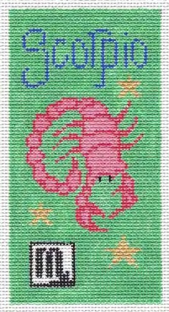 Zodiac Scorpio 3.75 x 7 13 Mesh Doolittle Stitchery EZ110