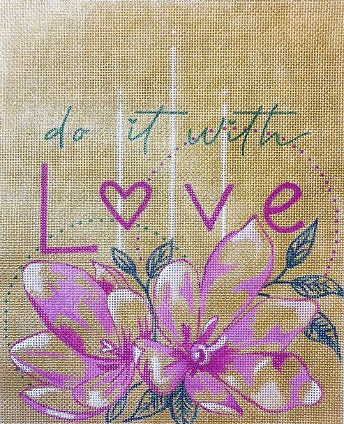 Daily Inspiration DI18 Do it With Love 11 x 12.5 13 Mesh Oasis Needlepoint